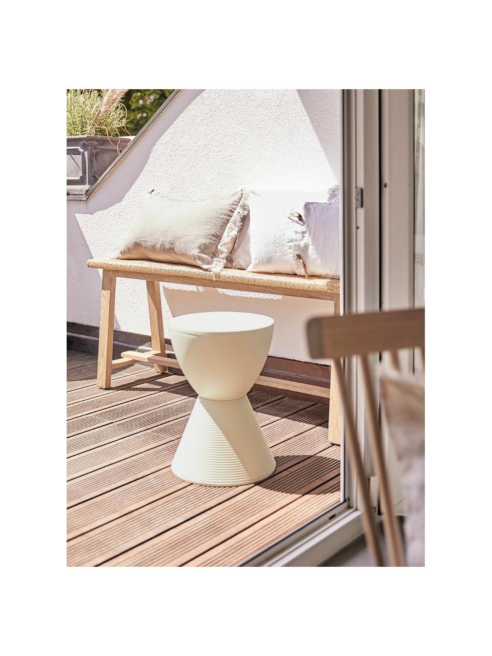 Dizajnový odkladací stolík Prince AHA, Pigmentovaný polypropylén, certifikát Greenguard, Lomená biela, Ø 30 x V 43 cm