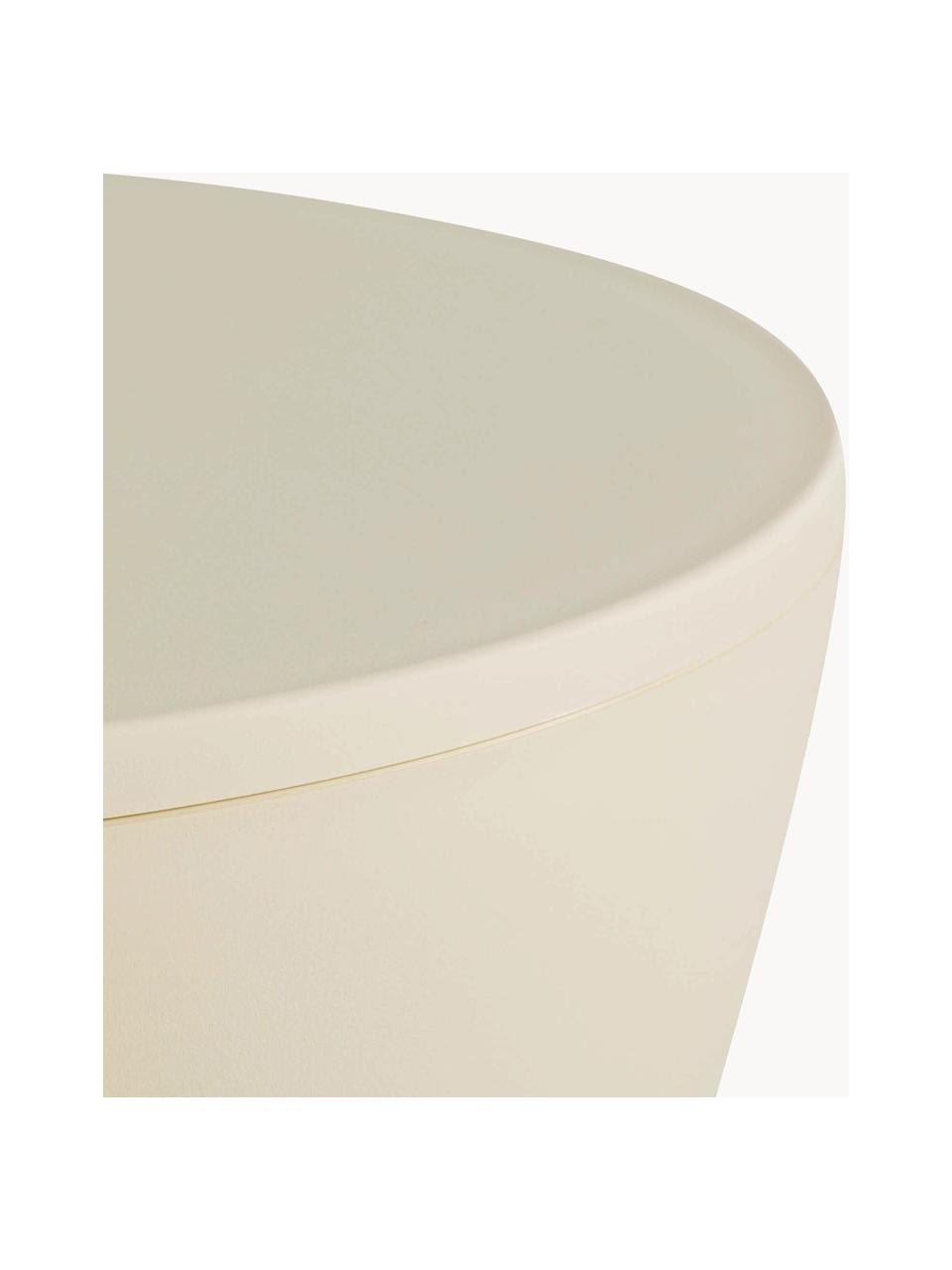 Dizajnový odkladací stolík Prince AHA, Pigmentovaný polypropylén, certifikát Greenguard, Lomená biela, Ø 30 x V 43 cm