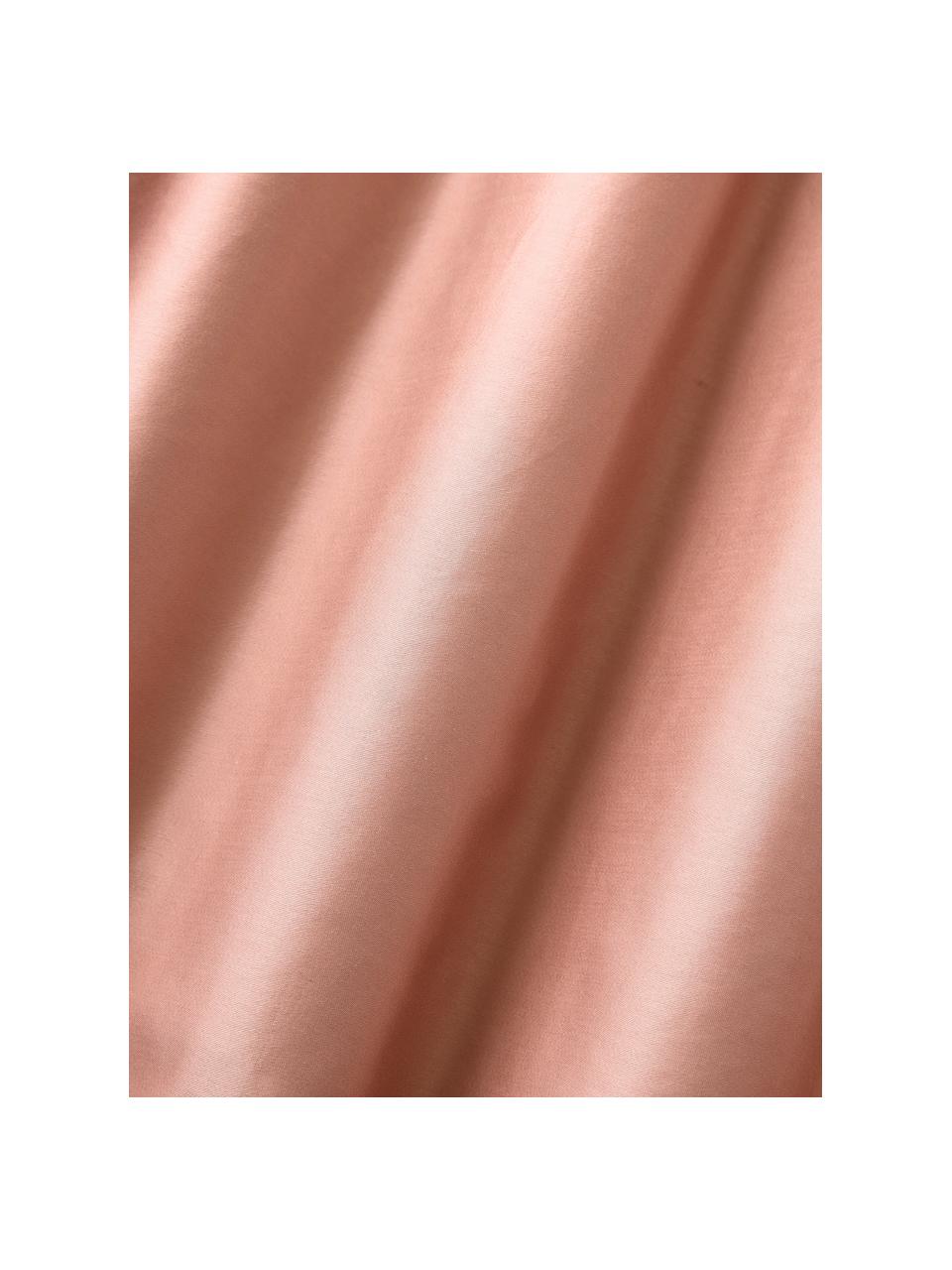 Lenzuolo con angoli in raso di cotone Comfort, Rosa antico, Larg. 90 x Lung. 200 cm, Alt. 25 cm