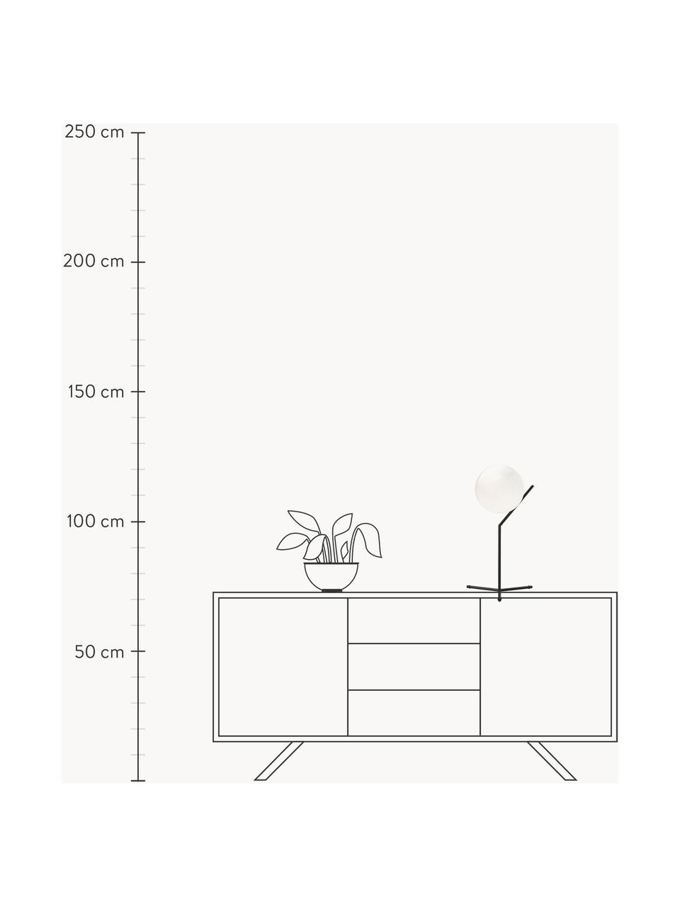 Grosse dimmbare Tischlampe IC Lights, mundgeblasen, Lampenschirm: Glas, Schwarz matt, Weiss, B 32 x H 53 cm