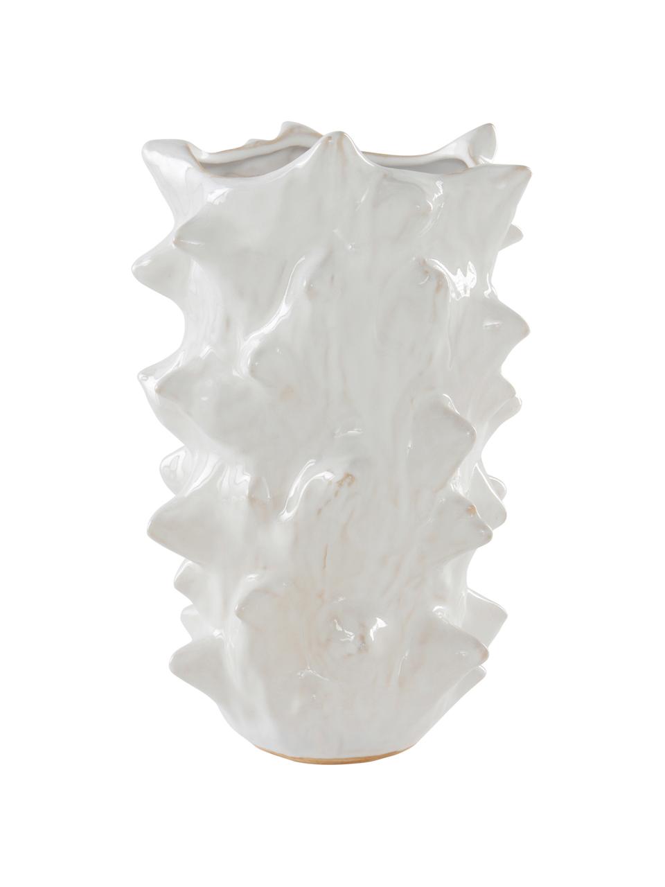 Vase design céramique Delia, Céramique, Blanc, larg. 24 x haut. 36 cm