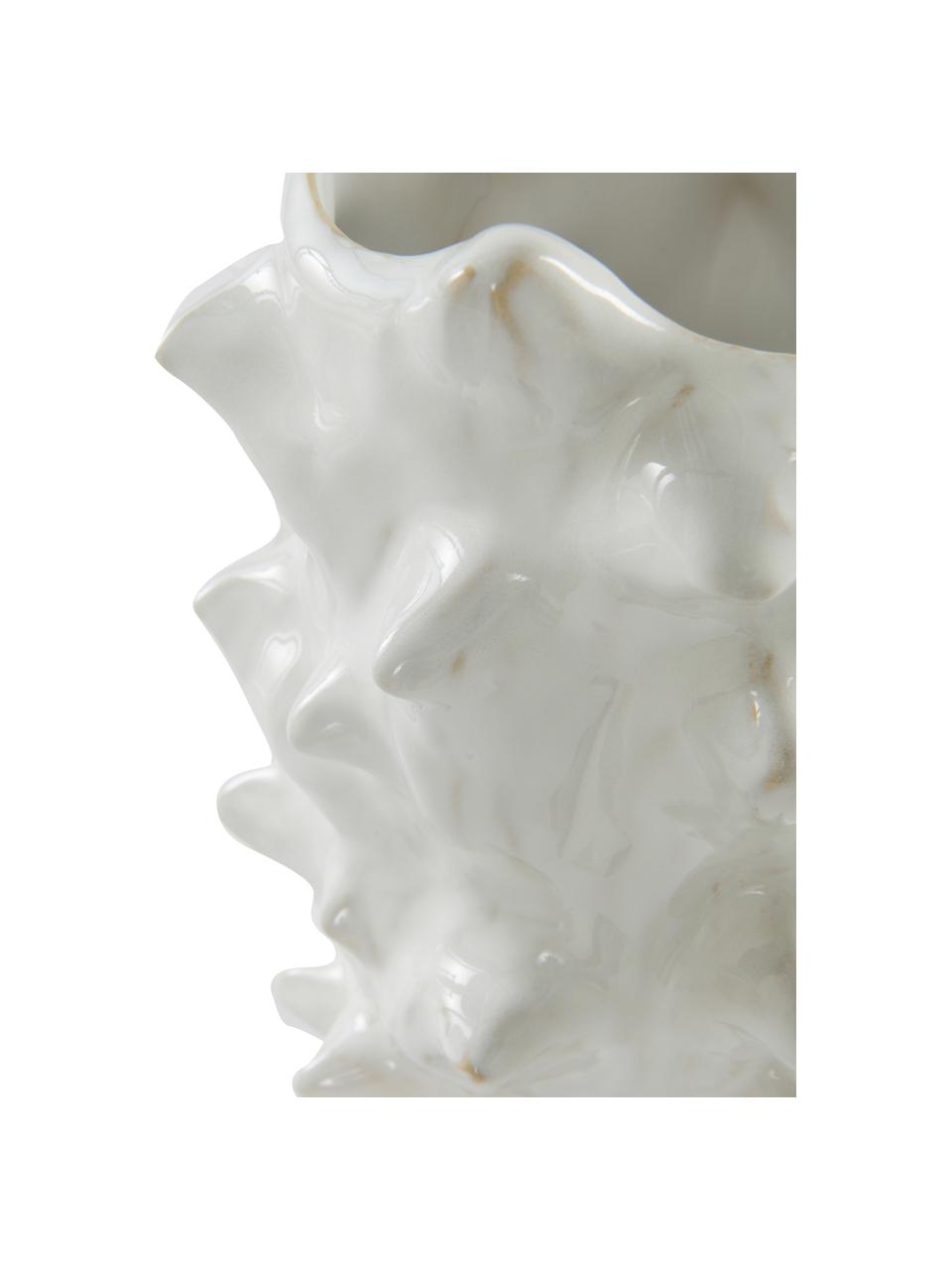 Wazon z ceramiki Delia, Ceramika, Biały, S 24 x W 36 cm