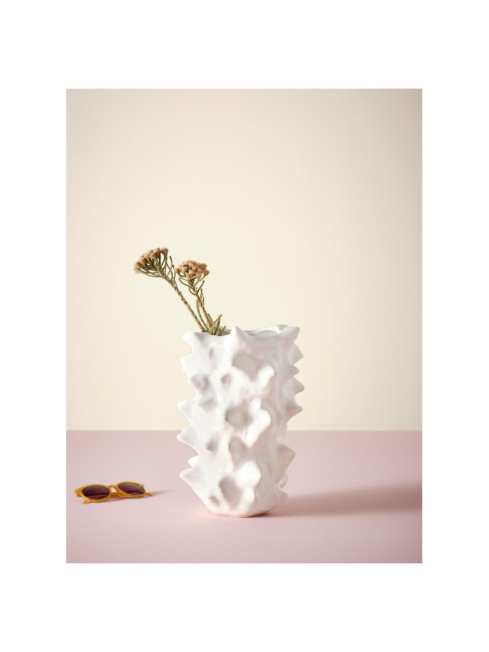 Vaso di design in ceramica Delia, Ceramica, Bianco, Larg. 24 x Alt. 36 cm