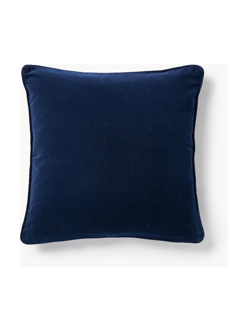 Housse de coussin en velours Dana, 100 % coton

Le matériau est certifié STANDARD 100 OEKO-TEX®, 21.HCN.84376, Hohenstein, Bleu marine, larg. 40 x long. 40 cm