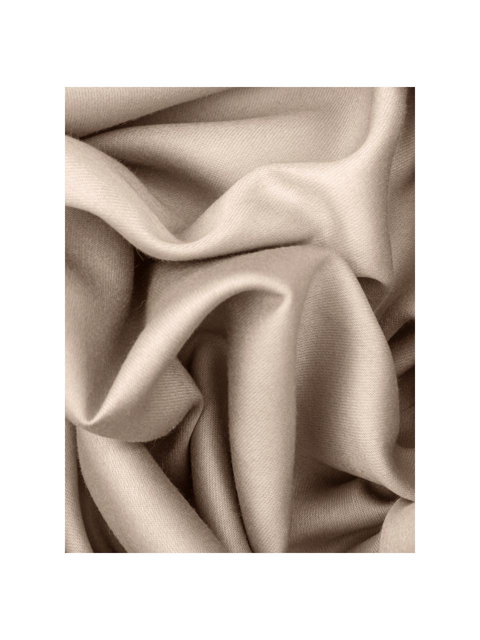 Baumwollsatin-Wendebettwäsche Julia, Webart: Satin Fadendichte 250 TC,, Beige, Cremeweiss, 240 x 220 cm + 2 Kissen 80 x 80 cm