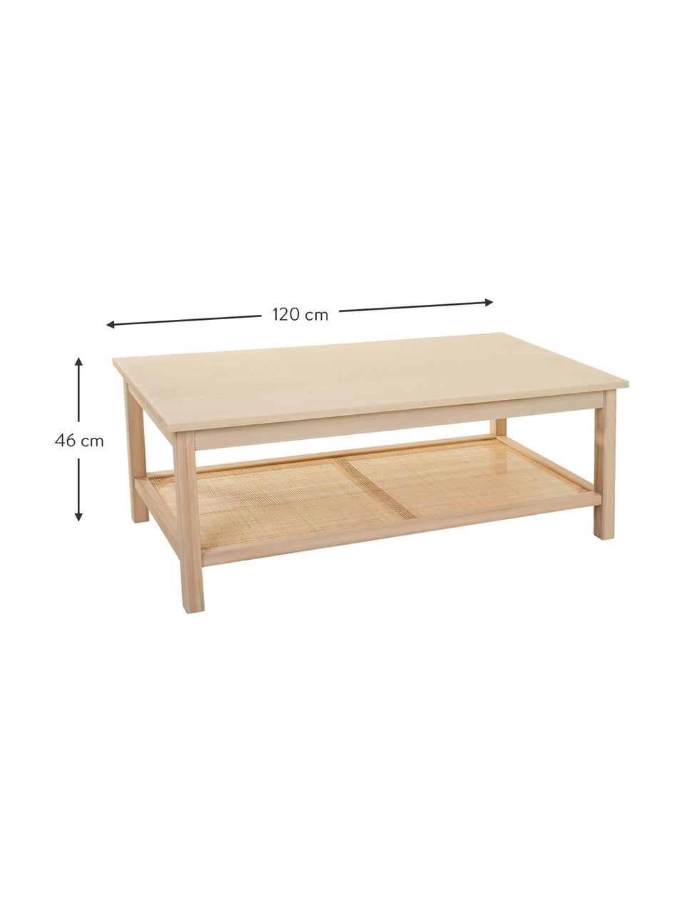 Mesa de centro Cayetana, Madera clara, An 120 x Al 46 cm