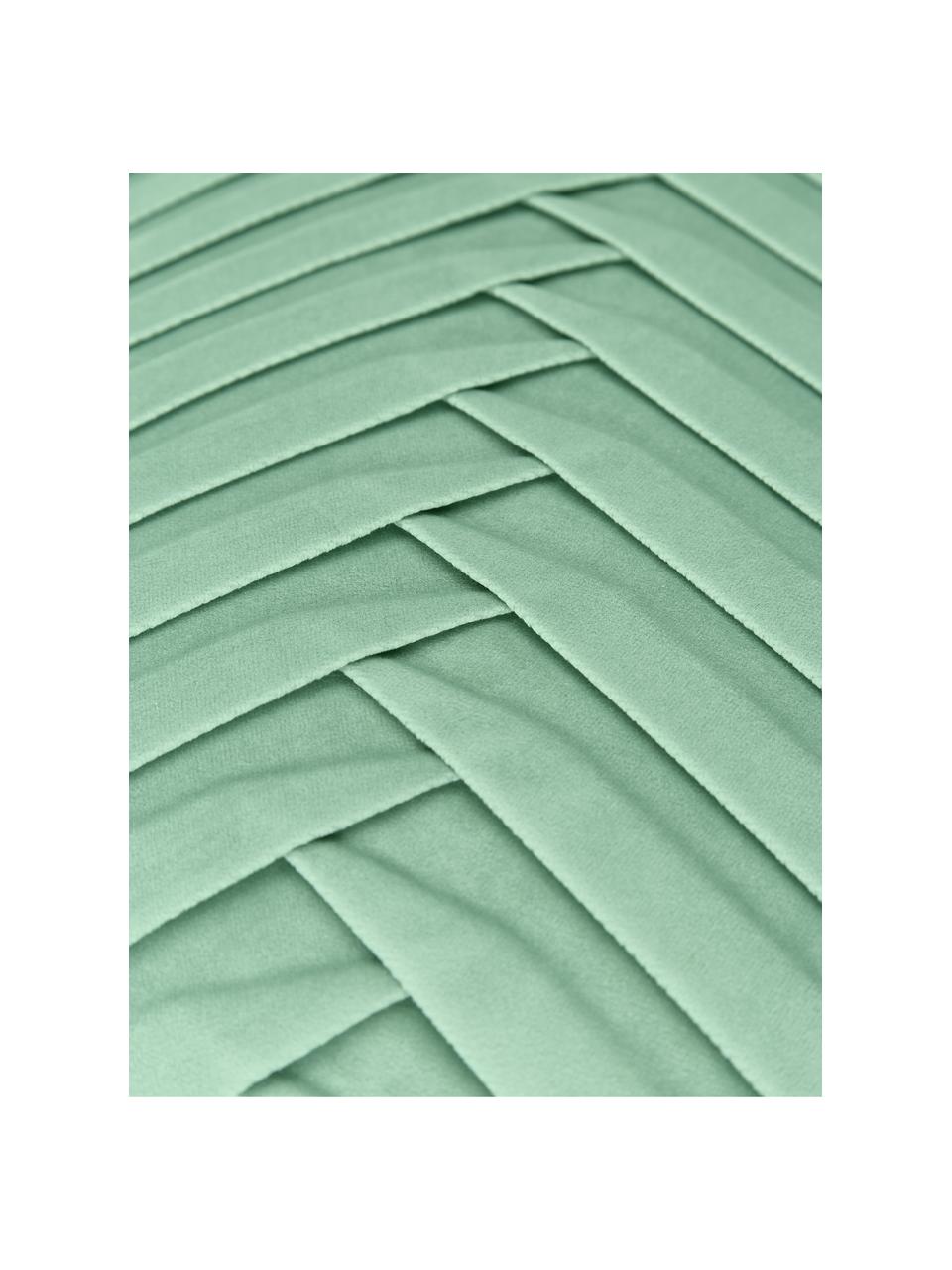 Sametový povlak na polštář se strukturovaným povrchem Lucie, 100 % samet (polyester)
Mějte na paměti, že samet se jeví světlejší nebo tmavší v závislosti na dopadajícím světle, Šalvějově zelená, Š 45 cm, D 45 cm