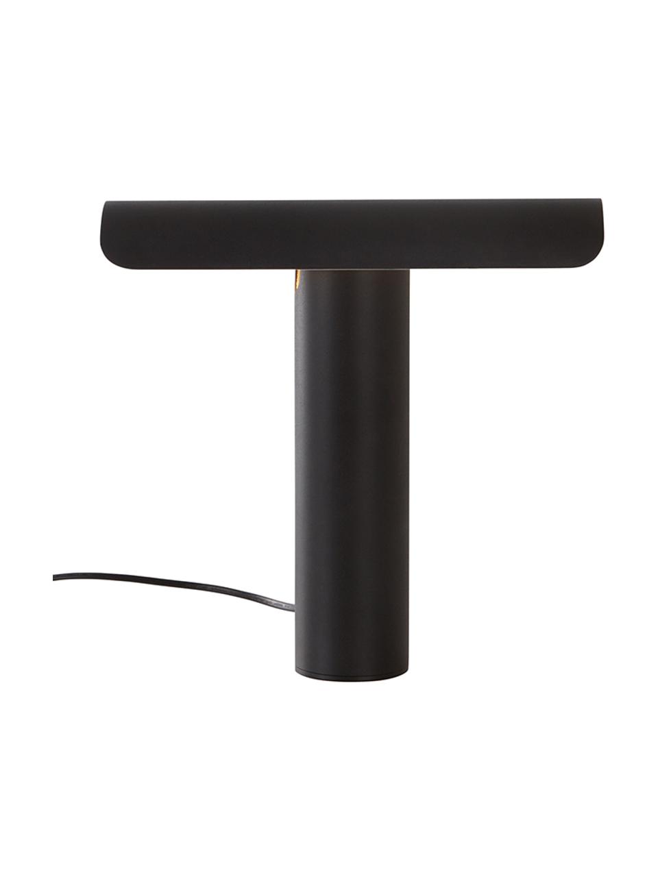 Kleine LED tafellamp Rambo in zwart, Lampenkap: gecoat aluminium, Lampvoet: gecoat aluminium, Zwart, B 25 cm x H 30 cm