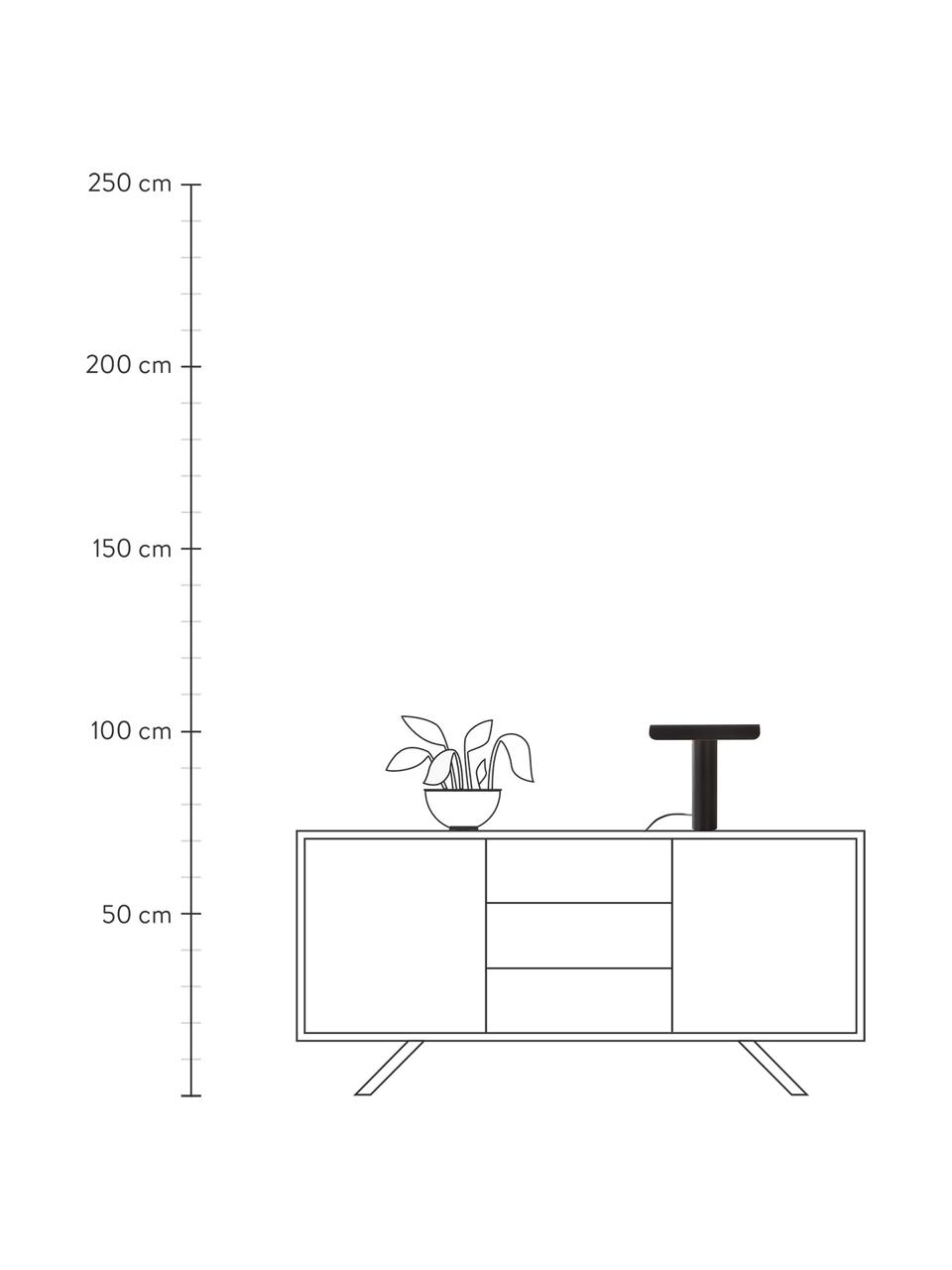 Kleine LED-Tischlampe Rambo in Schwarz, Lampenschirm: Aluminium, beschichtet, Lampenfuß: Aluminium, beschichtet, Schwarz, B 25 x H 30 cm