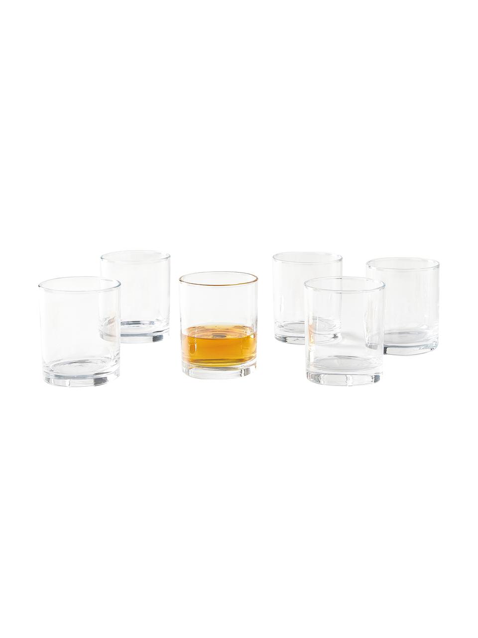 Whiskyglazen Princesa, 6 stuks, Glas, Transparant, Ø 8 x H 9 cm, 310 ml