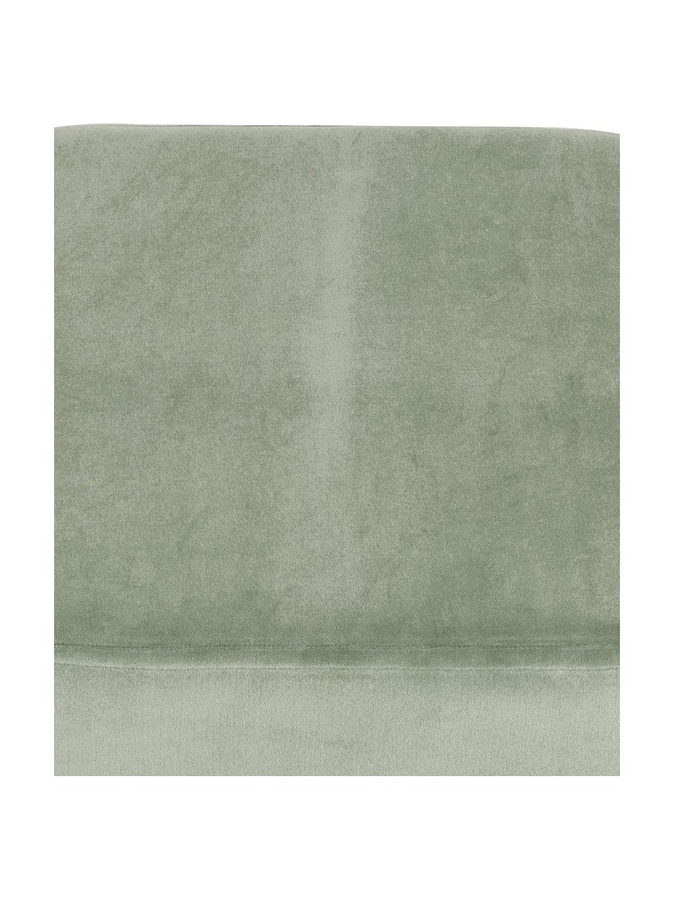 Puf z aksamitu Harper, Tapicerka: aksamit bawełniany, Szałwiowy zielony aksamit, odcienie złotego, S 46 x W 44 cm