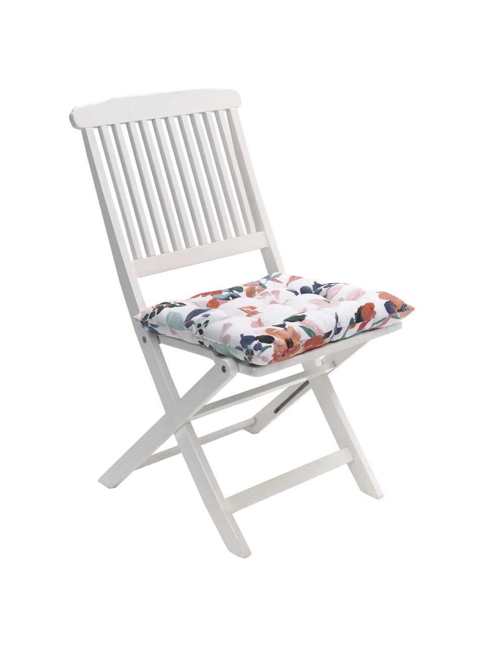 Poduszka siedziska na krzesło z bawełny Flo, Wielobarwny, S 40 x D 40 cm