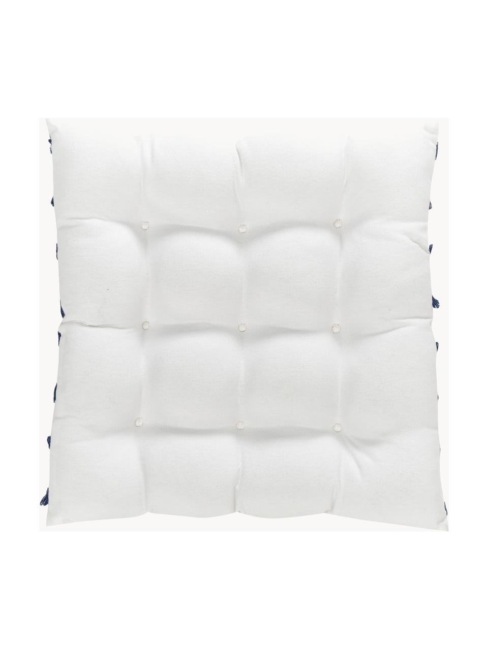 Coussin de chaise 40x40 blanc crème/noir Delilah