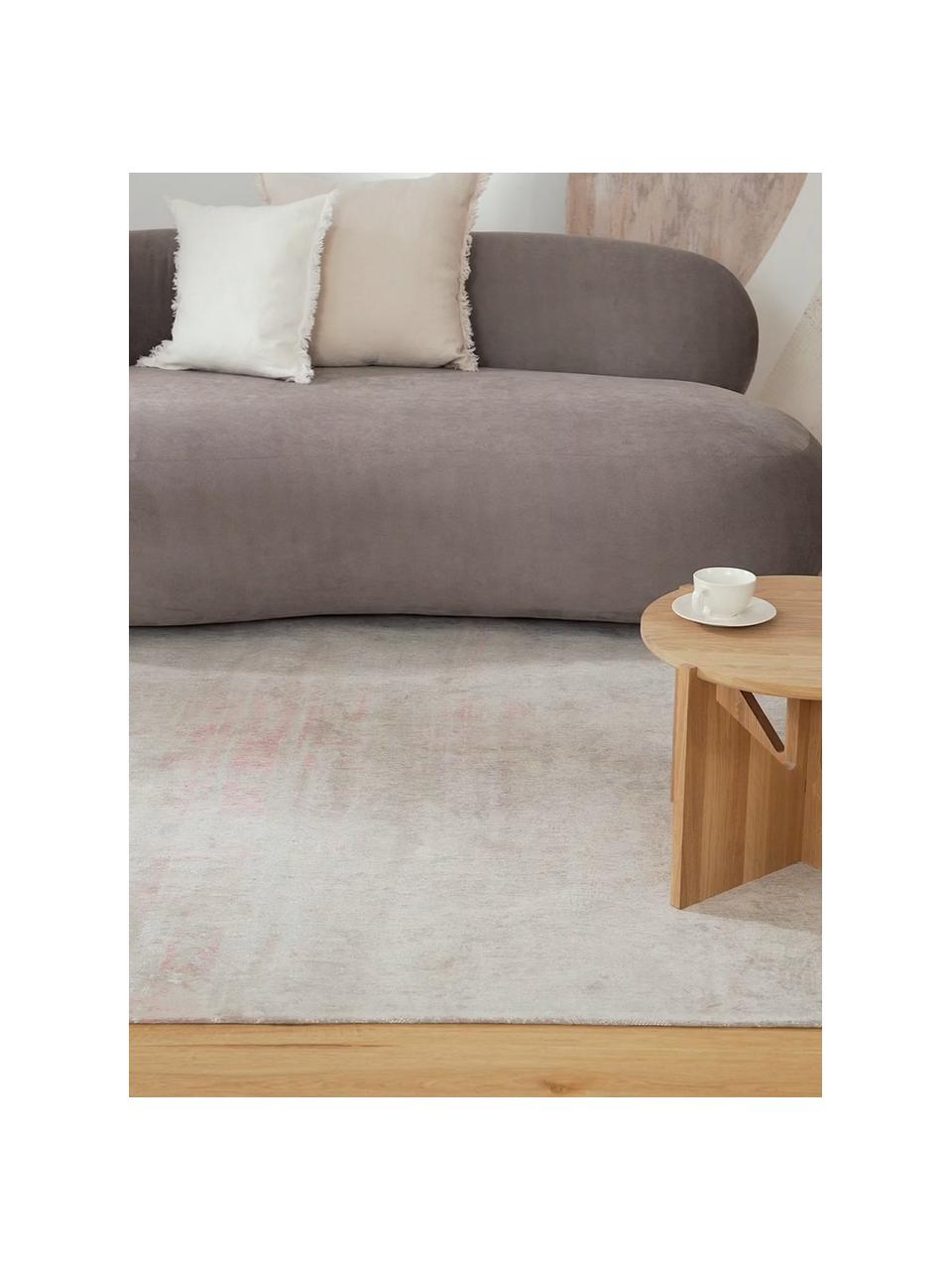 Alfombra plana de algodón Louisa, 85% algodón, 15% poliéster, Tonos grises y beige, An 80 x L 150 cm (Tamaño XS)