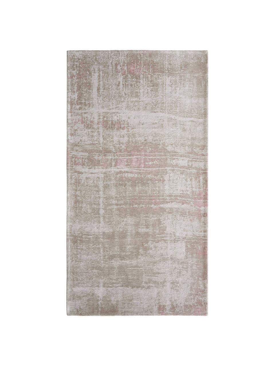 Na plocho tkaný bavlněný koberec Louisa, 85 % bavlna, 15 % polyester, Odstíny šedé a béžové, Š 80 cm, D 150 cm (velikost XS)