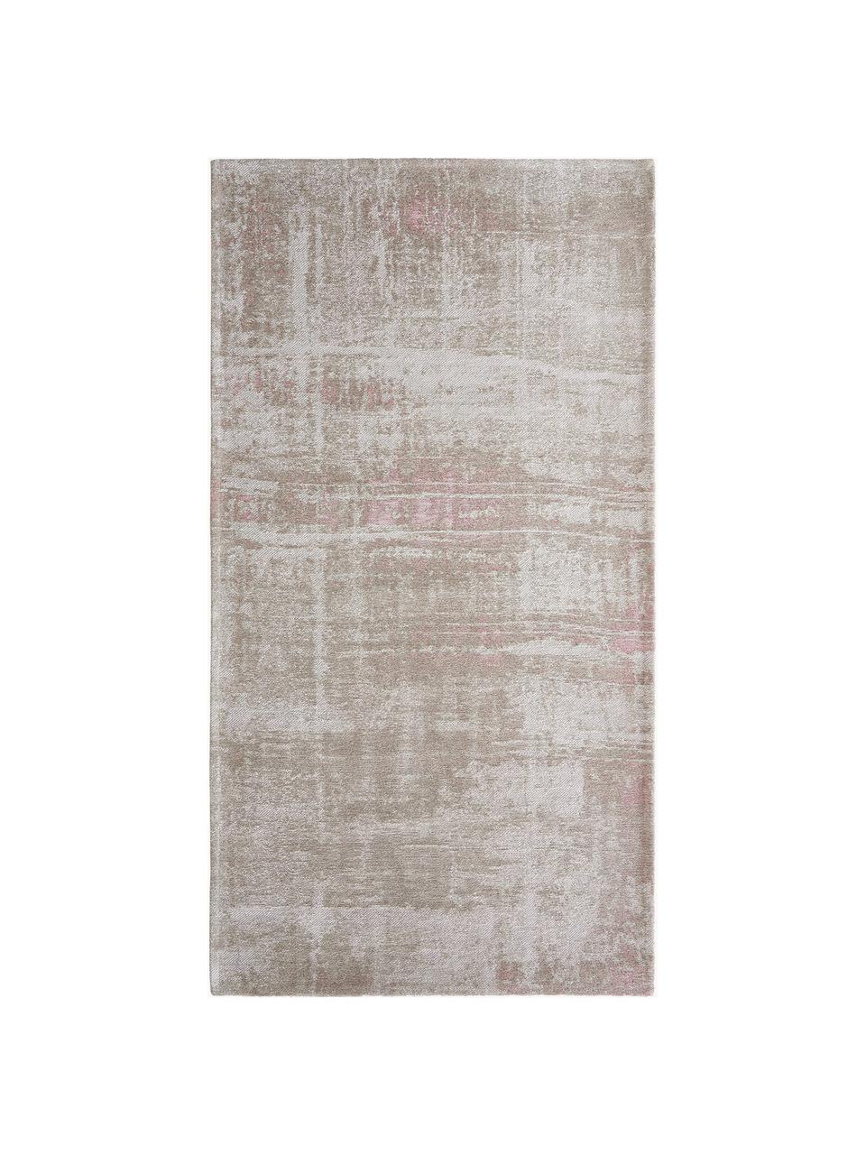 Alfombra plana de algodón Louisa, Parte superior: 85% algodón, 15% poliéste, Reverso: látex El material utiliza, Tonos grises y beige, An 80 x L 150 cm (Tamaño XS)