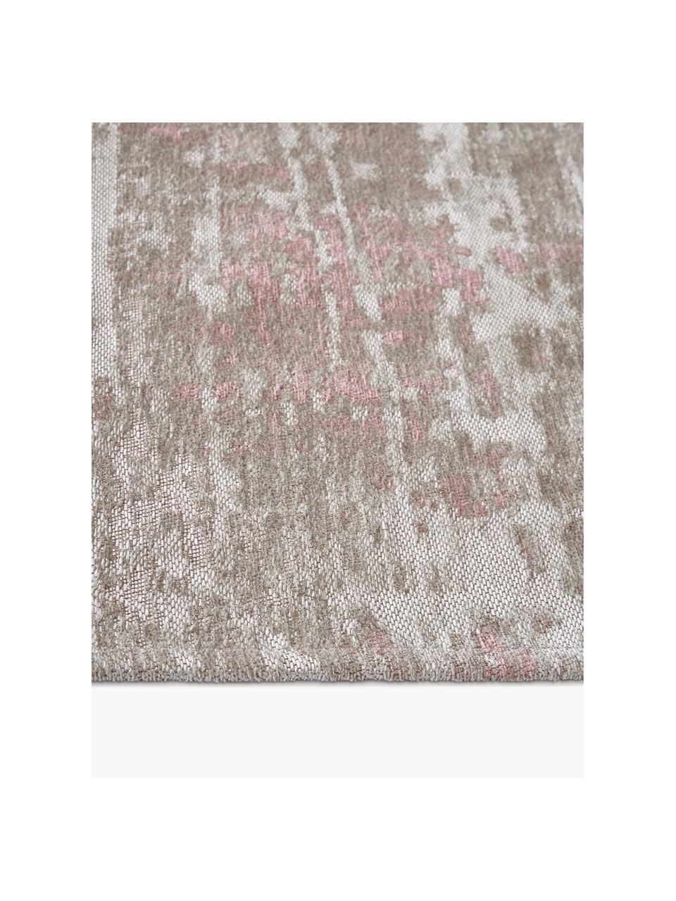 Tappeto in cotone a tessitura piatta Louisa, Retro: lattice Il materiale util, Tonalità grigie e beige, Larg. 80 x Lung. 150 cm (taglia XS)