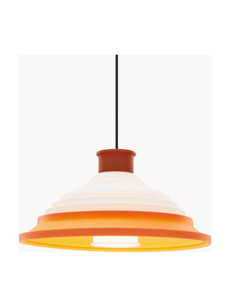 Lámpara de techo CL5, Pantalla: silicona, plástico, Cable: plástico, Naranja, blanco, rojo indio, Ø 41 x Al 22 cm