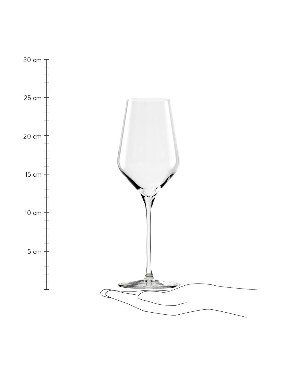 Křišťálové sklenice na bílé víno Quatrophil, 6 ks, Křišťál, Transparentní, Ø 8 cm, V 25 cm, 405 ml