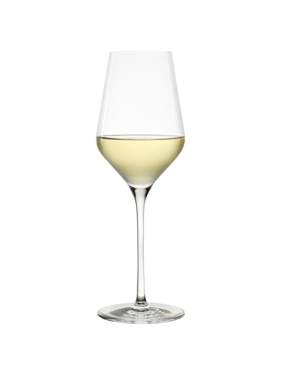 Verres à vin blanc en cristal Quatrophil, 6 pièces, Cristal, Transparent, Ø 8 x haut. 25 cm, 405 ml