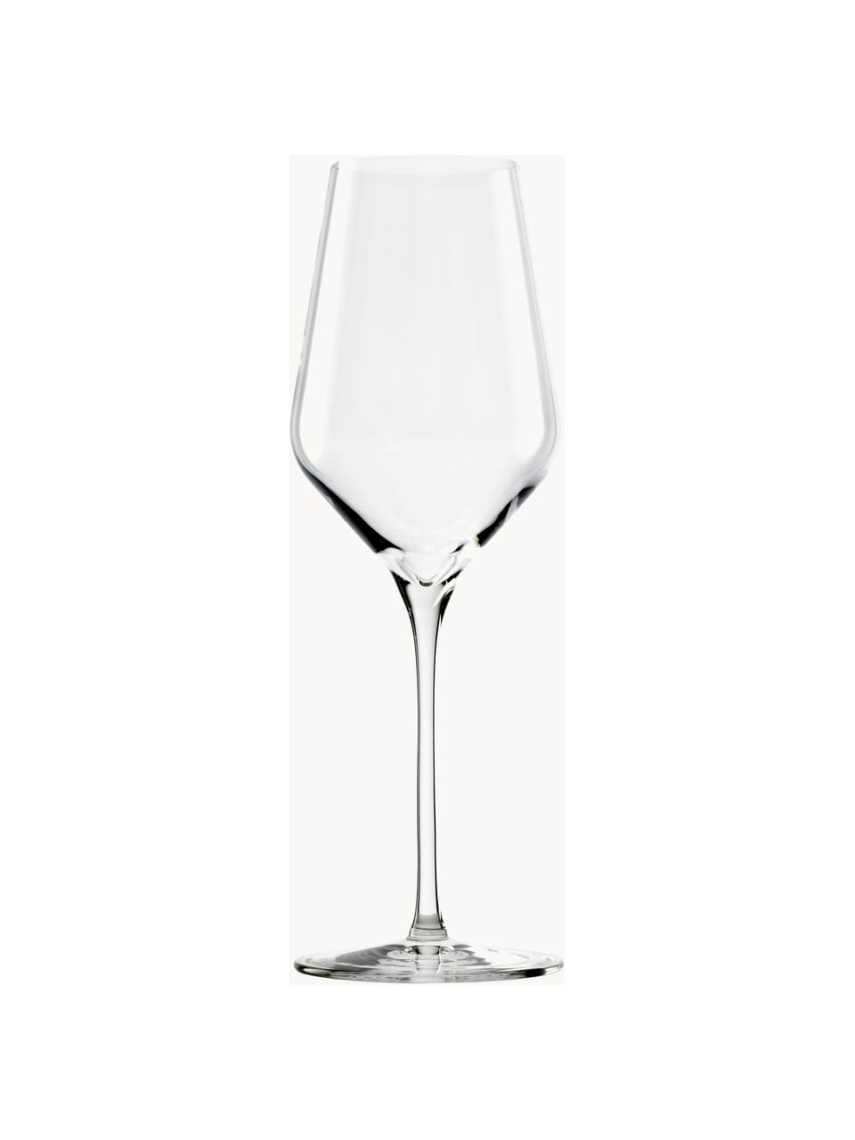 Copas de vino blanco de cristal Quatrophil, 6 uds., Cristal, Transparente, Ø 8 x Al 25 cm, 405 ml