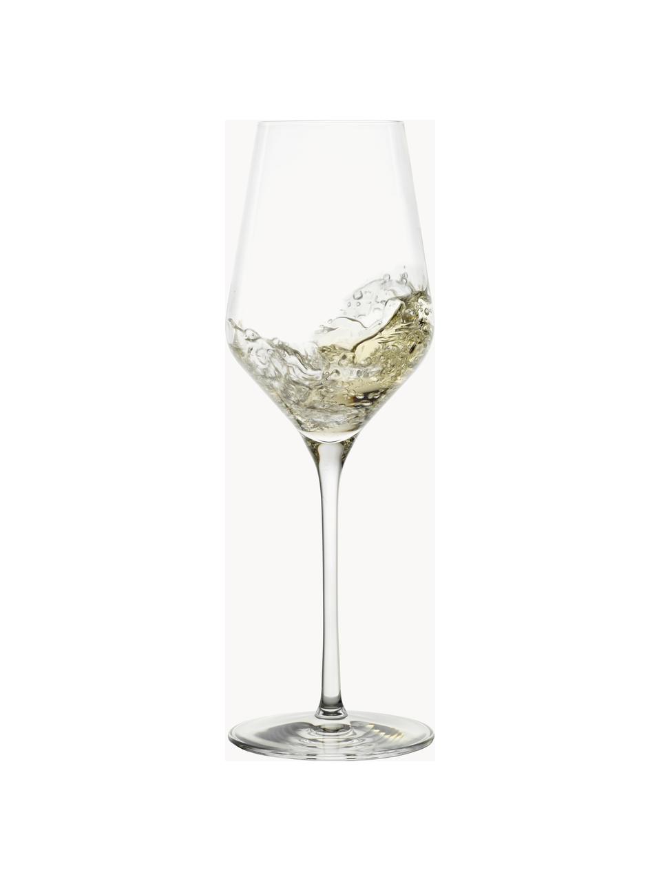 Copas de vino blanco de cristal Quatrophil, 6 uds., Cristal, Transparente, Ø 8 x Al 25 cm, 405 ml