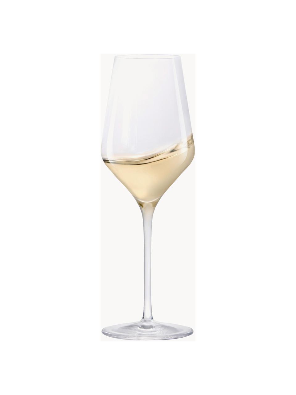 Copas de vino blanco de cristal Quatrophil, 6 uds., Cristal, Transparente, Ø 8 x Al 25 cm, 405 ml