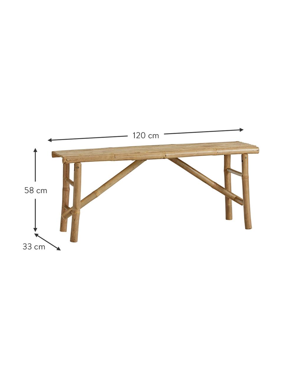 Banco de bambú Mandisa, Bambú, sin tratar, Bambú, An 120 x Al 58 cm