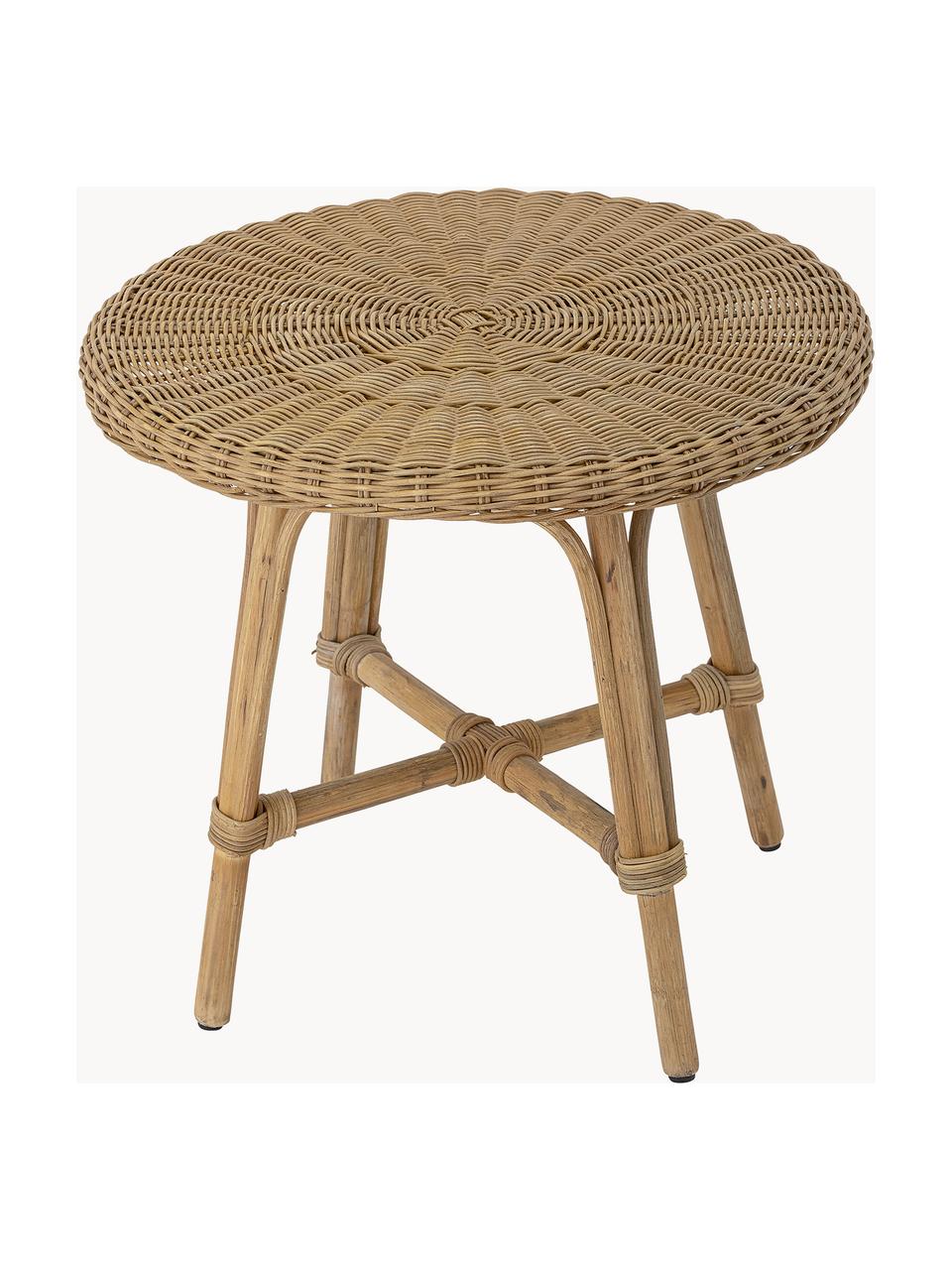 Stół dla dzieci z rattanu Hortense, Rattan, Beżowy, Ø 53 x W 47 cm