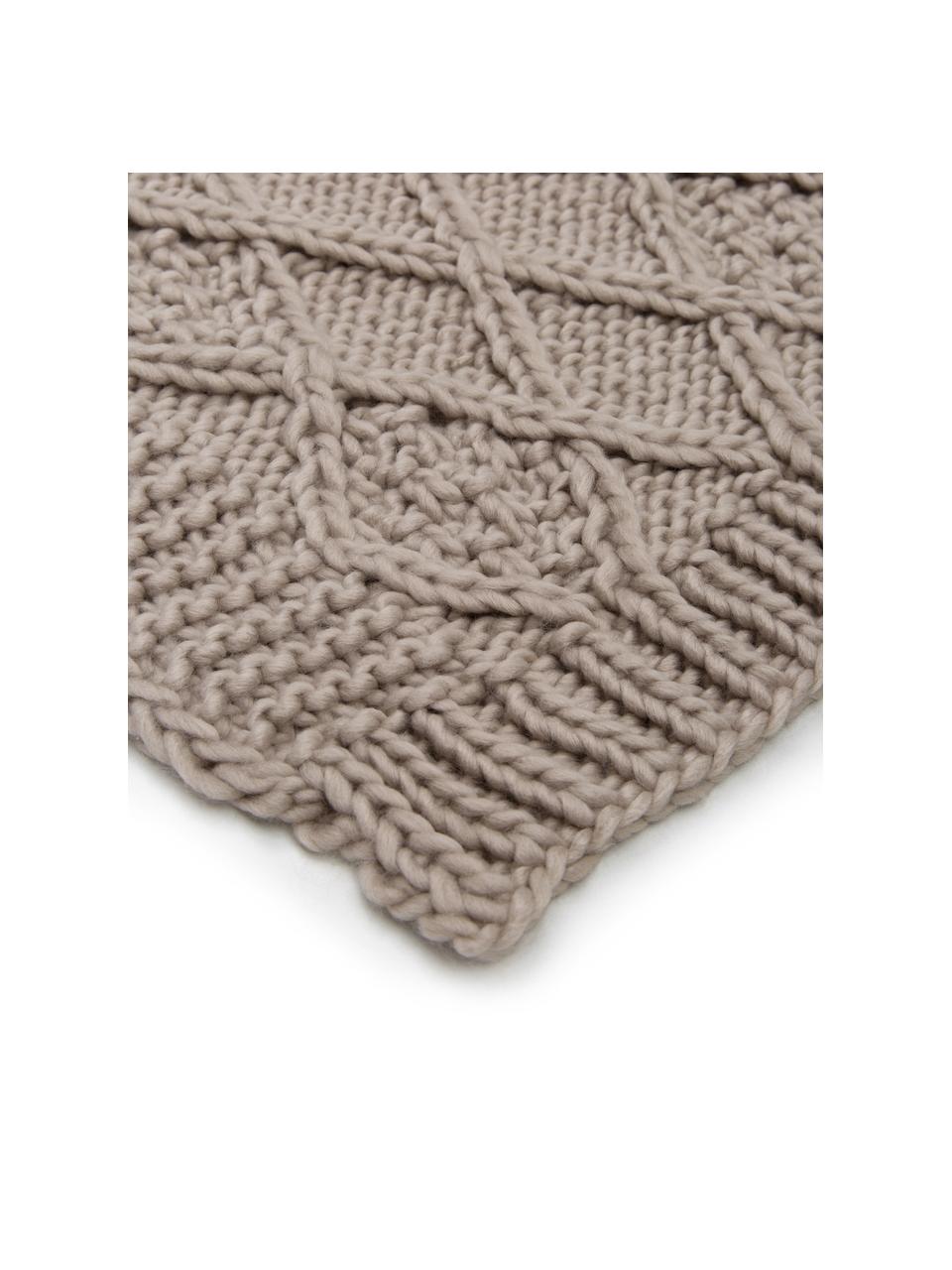 Plaid en tricot Darcy, Taupe