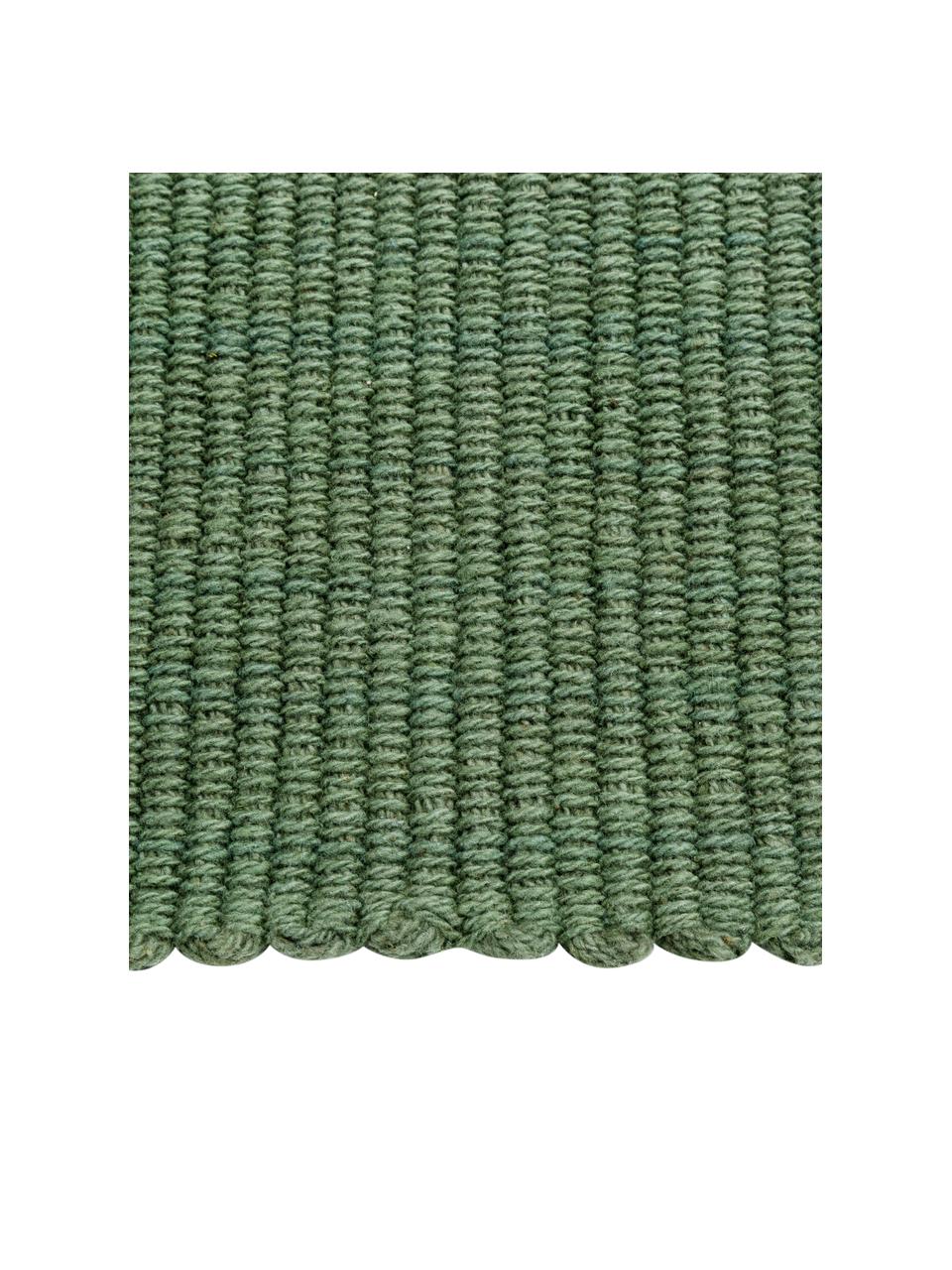 Passatoia in cotone con nappe Homer, Cotone, Verde bosco, Larg. 70 x Lung. 216 cm