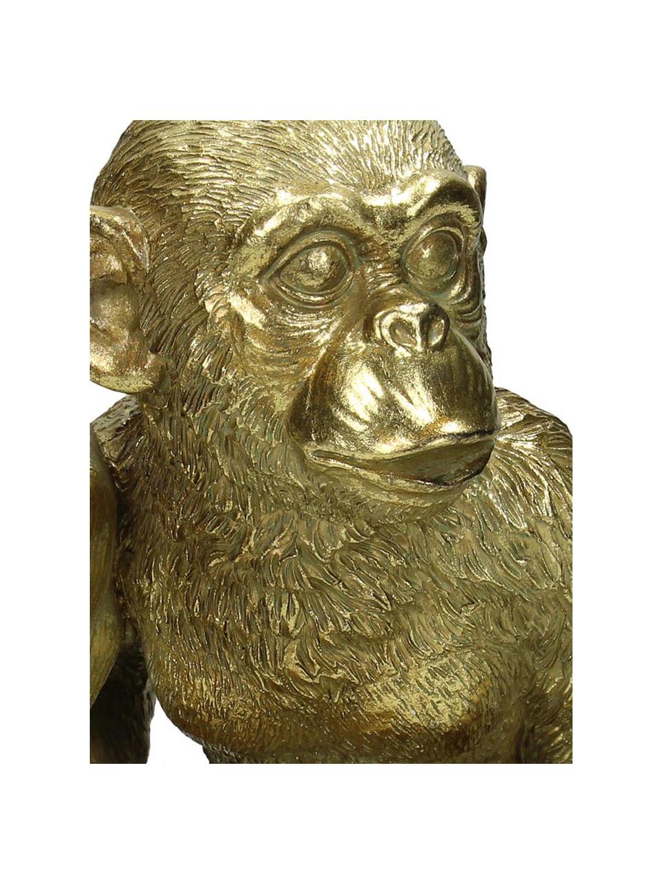 Świecznik Monkey, Poliresing, Odcienie złotego, S 19 x W 20 cm