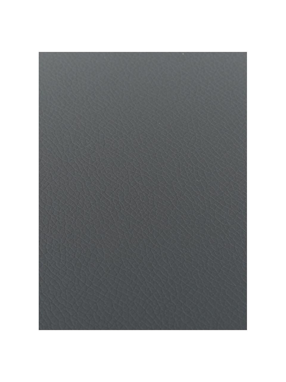 Manteles individuales de cuero sintético Pik, 2 uds., Cuero sintético (PVC), Gris oscuro, An 33 x L 46 cm
