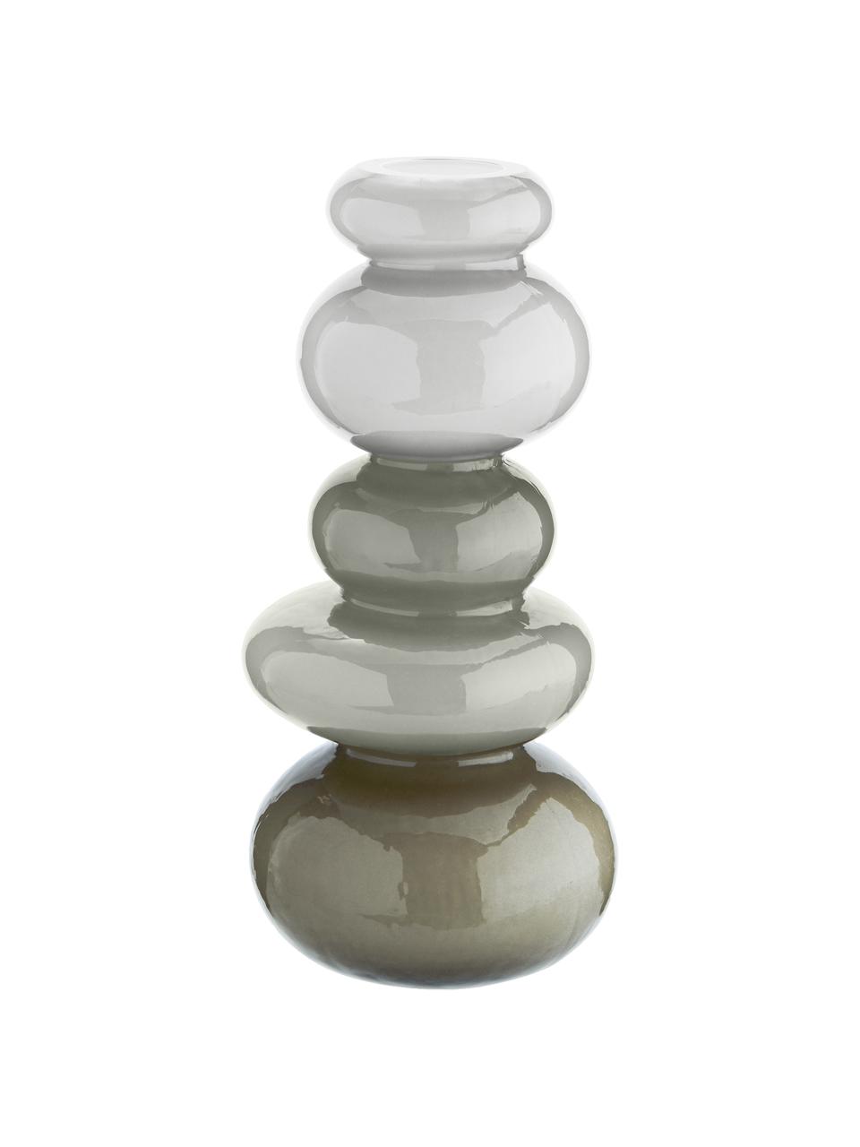 Glas-Vase Stone, Glas, Grüntöne, Ø 11 x H 24 cm