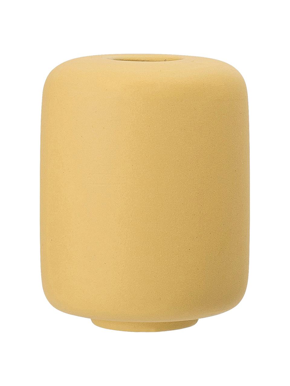 Mały wazon z ceramiki Victoria, 2 szt., Ceramika, Żółty, Ø 9 x W 11 cm