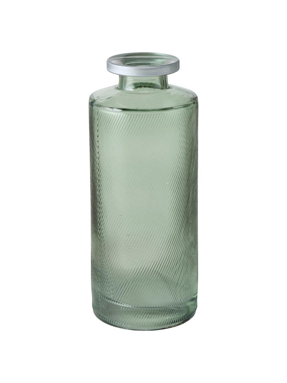 Kleine Vasen Adore aus Glas, 3er-Set, Glas, gefärbt, Grün, Ø 5 x H 13 cm