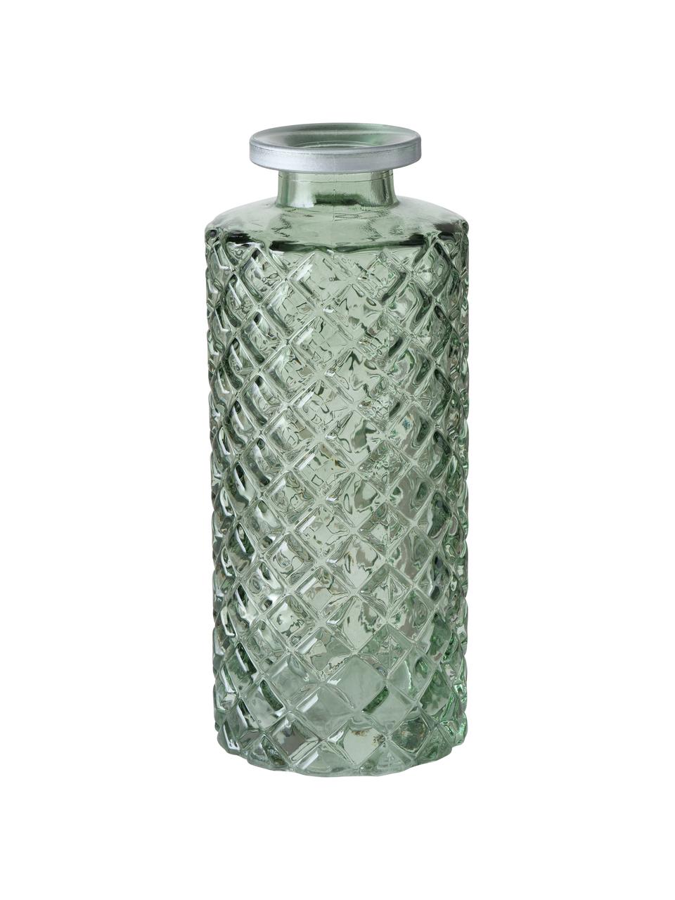 Kleine Vasen Adore aus Glas, 3er-Set, Glas, gefärbt, Grün, Ø 5 x H 13 cm