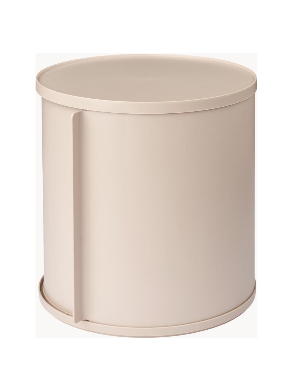 Table de chevet Damien, Plastique, Blanc crème, Ø 32 x haut. 33 cm