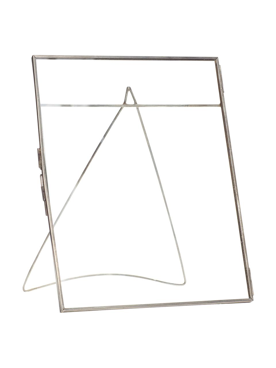 Fotolijst Xamen, Frame: gecoat messing, Zilverkleurig transparant, 21 x 26 cm