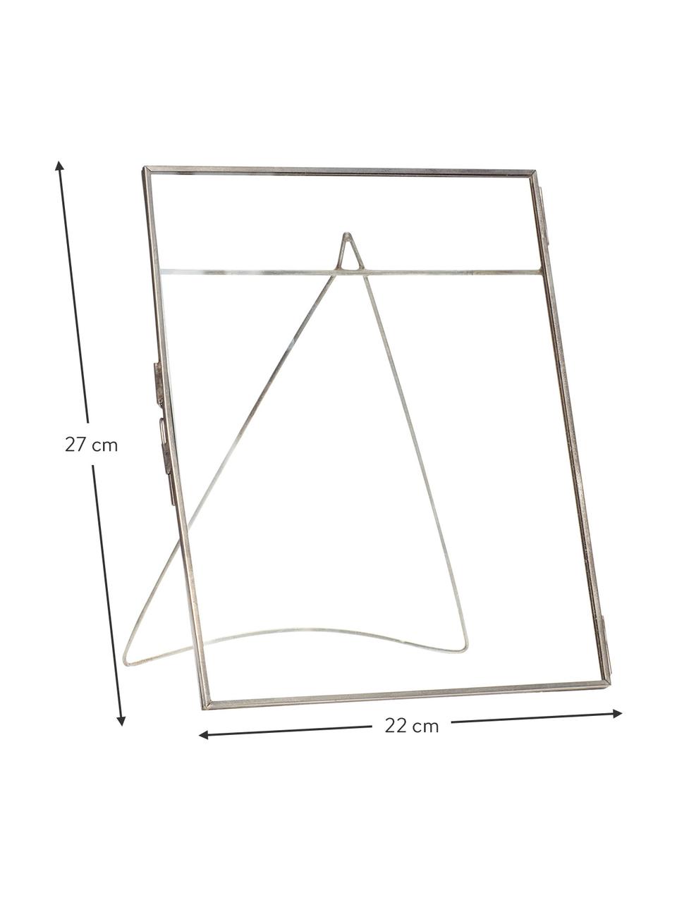 Fotolijst Xamen, Frame: gecoat messing, Zilverkleurig transparant, 21 x 26 cm