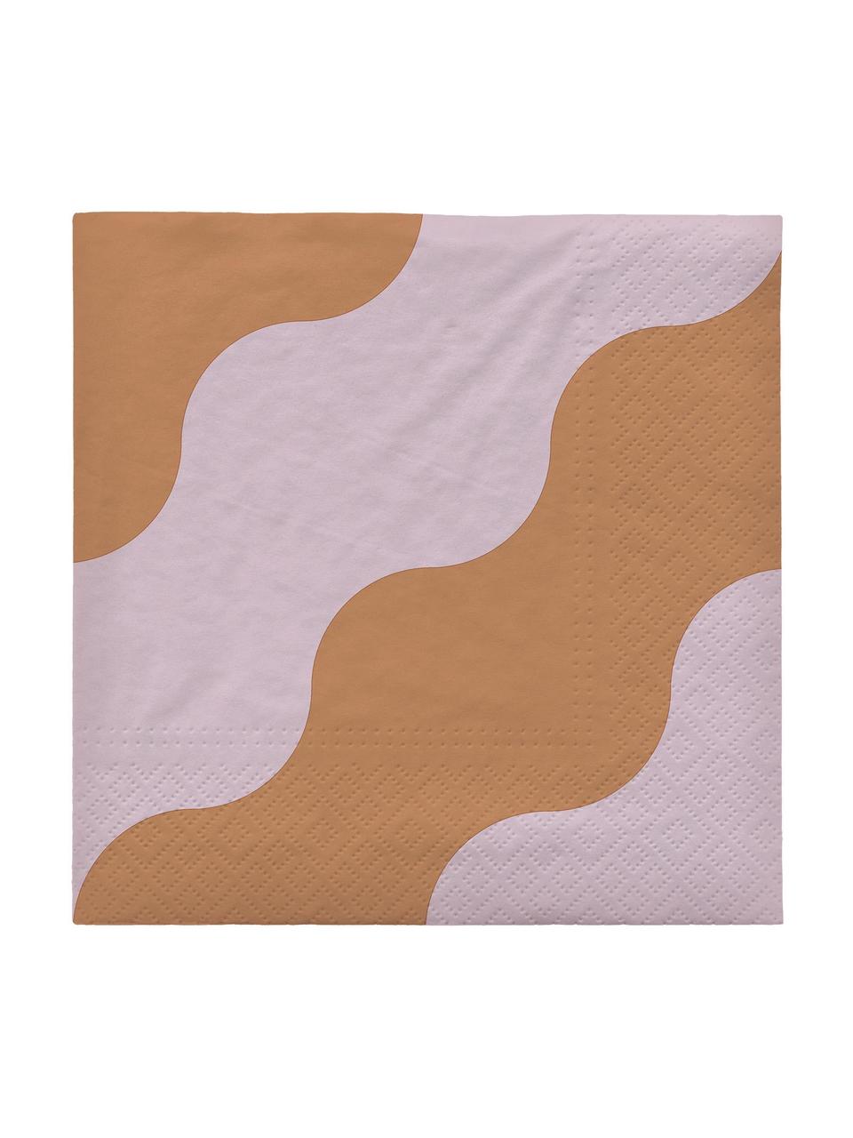 Servilletas de papel Tide, 20 uds., Papel, Naranja, lila, An 33 x L 33 cm