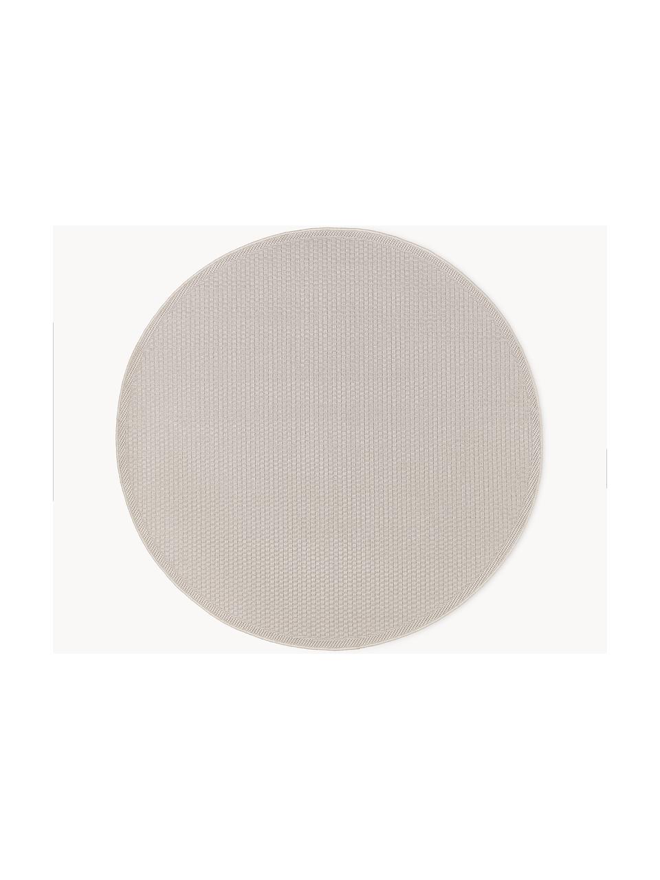 Tapis rond d'extérieur Toronto, 100 % polypropylène, Beige, Ø 120 cm (taille S)