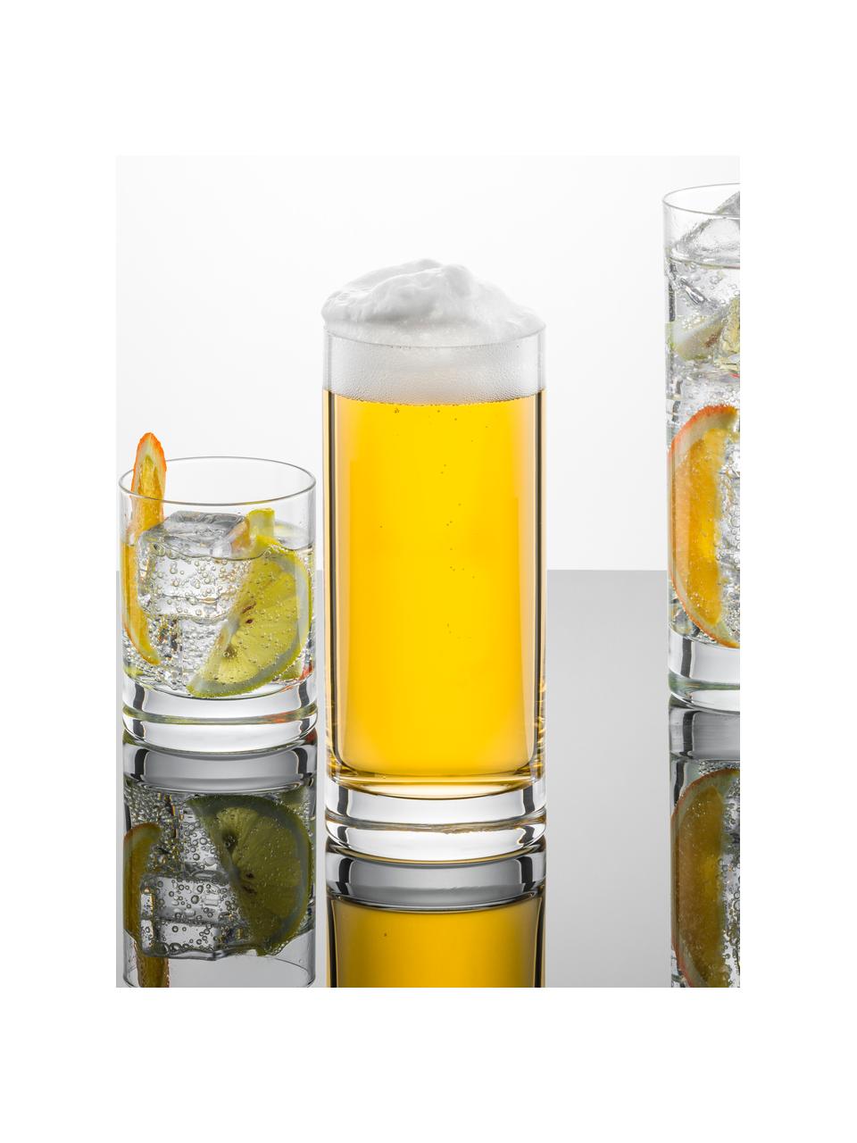 Vasos highball de cristal Tavoro, 4 uds., Cristal Tritan, Transparente, Ø 6 x Al 14 cm, 310 ml
