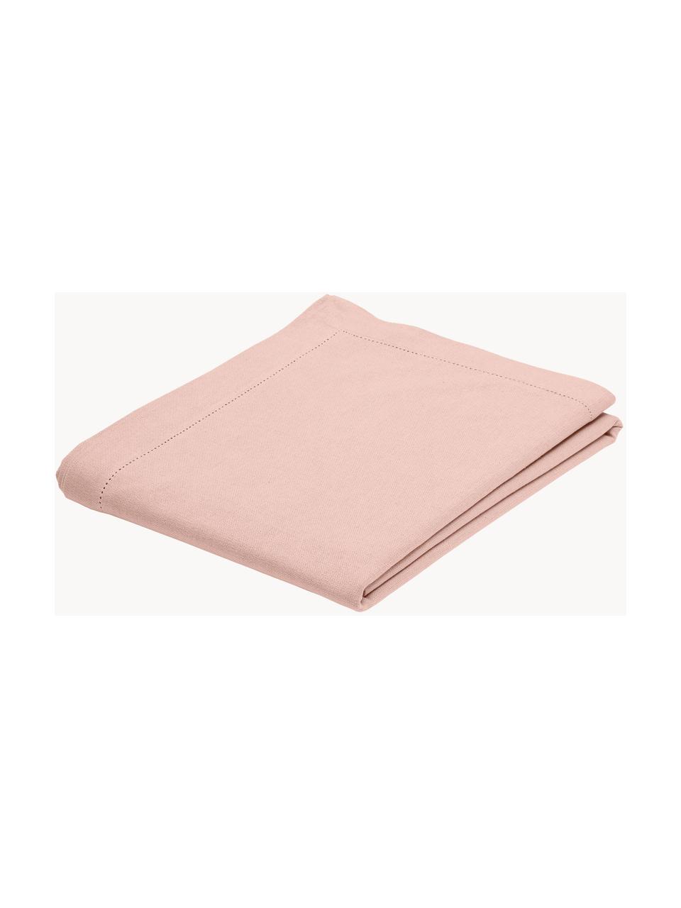 Nappe faite main avec surjet décoratif Indi, Coton, Rose, 6-8 personnes (long. 250 x larg. 140 cm)