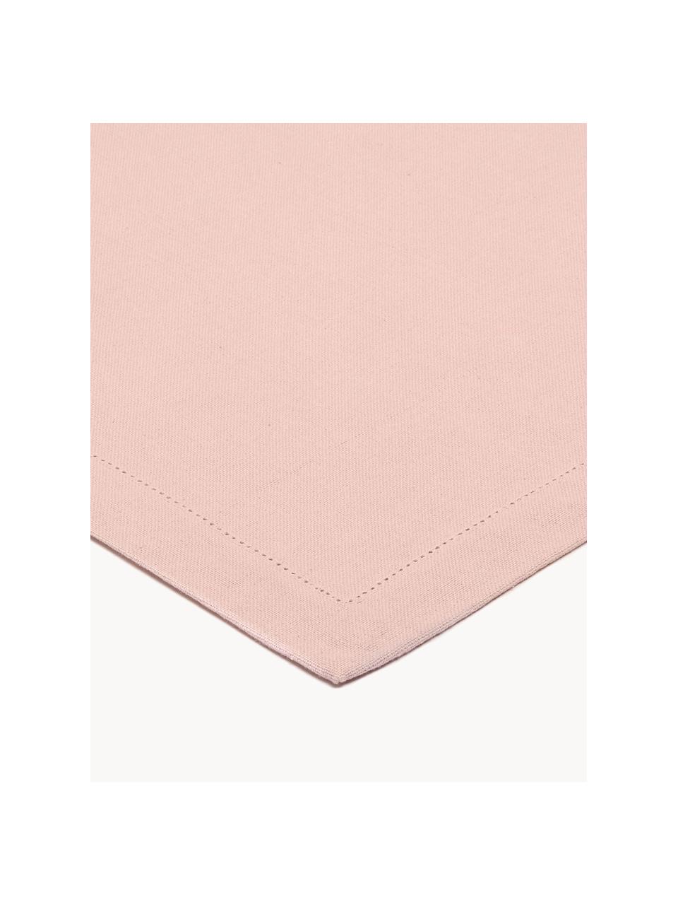 Nappe faite main avec surjet décoratif Indi, Coton, Rose, 6-8 personnes (long. 250 x larg. 140 cm)