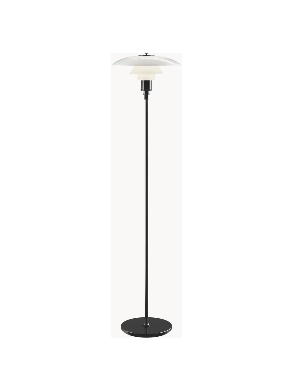 Petit lampadaire soufflé bouche PH 3½-2½, Noir, blanc, larg. 45 x haut. 74 cm