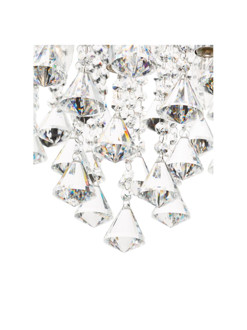 Plafonnier avec cristaux de verre Dorchester, Transparent, couleur chrome, Ø 40 x haut. 36 cm