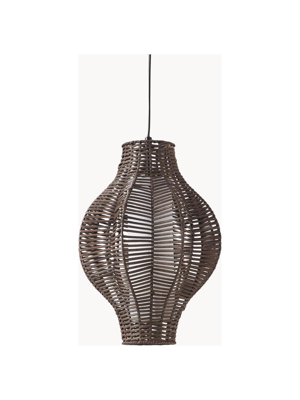 Lampada a sospensione in rattan Malena, Paralume: 100 % rattan, Marrone scuro, Ø 35 x Alt. 45 cm