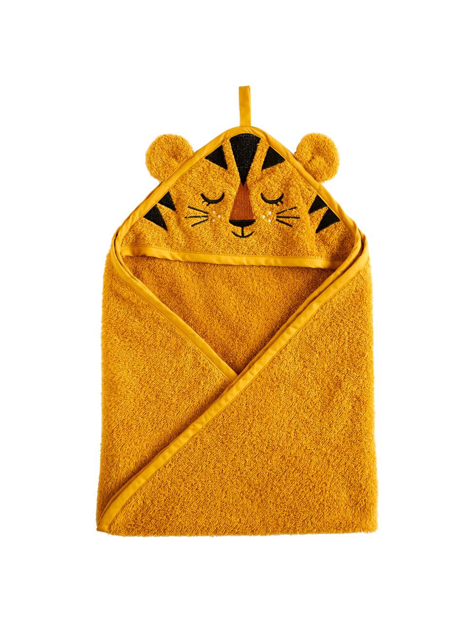 Ręcznik dla dzieci z bawełny organicznej Tiger, 100% bawełna organiczna z certyfikatem GOTS, Tygrys, S 72 x D 72 cm