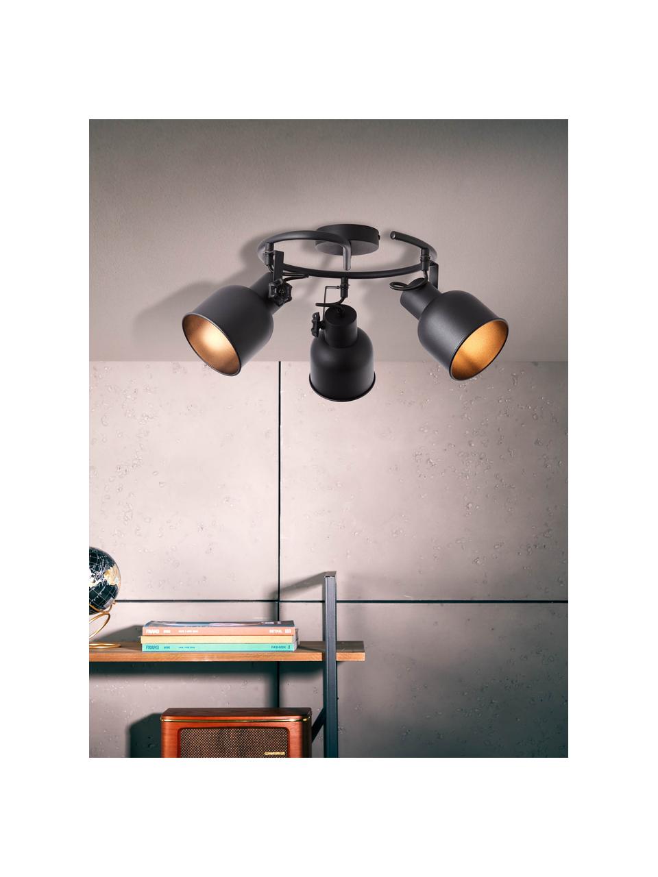 Lampa sufitowa w stylu industrial Rolet, Czarny, Ø 51 x W 18 cm